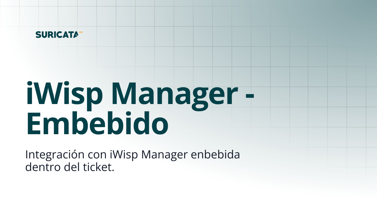 iWisp Manager - Embebido | Suricata Cloud